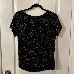 H&M Black Polka Dot T-Shirt (Size Small)